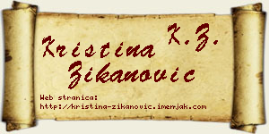 Kristina Žikanović vizit kartica
